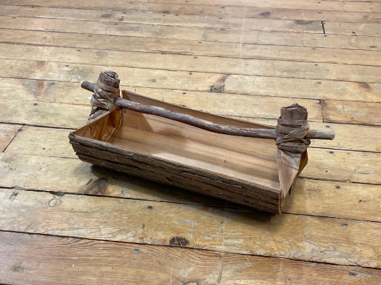 Quinault Northwest Coastal Cedar Bark Basket/Canoe Bailer