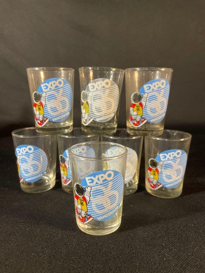 souvenir shot glasses from Expo 86