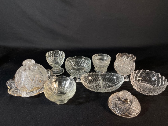 Assortment Of Clear Glass Dishes