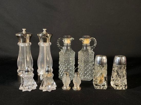 Assorted S & P Shakers & Pair Of Oil Vinegar