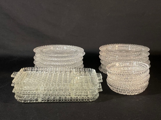 Assorted Glass Snack Platters