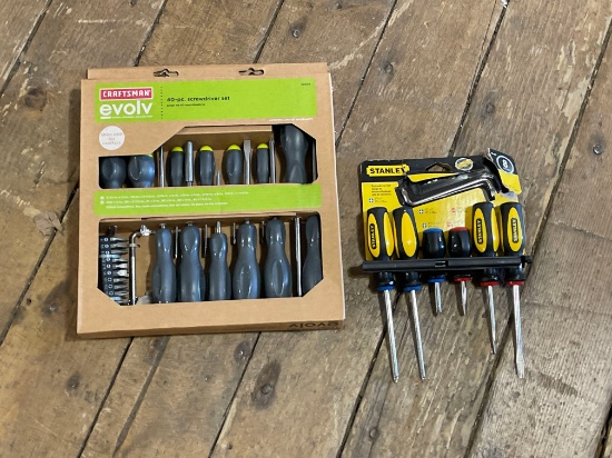 Craftsman 40-Pc Screwdriver Set & Stanley Screwdriver Set NIB