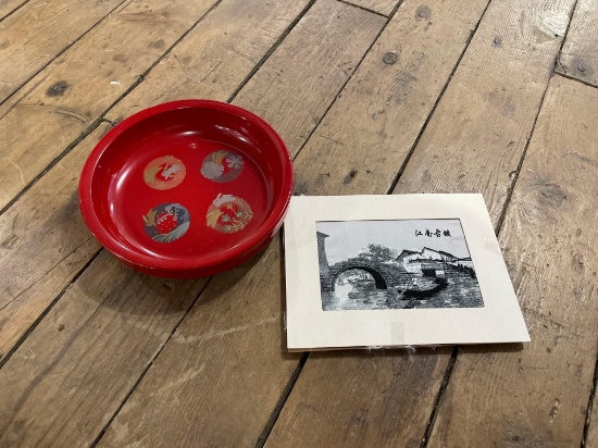 Laquerware Bowl & Drawing