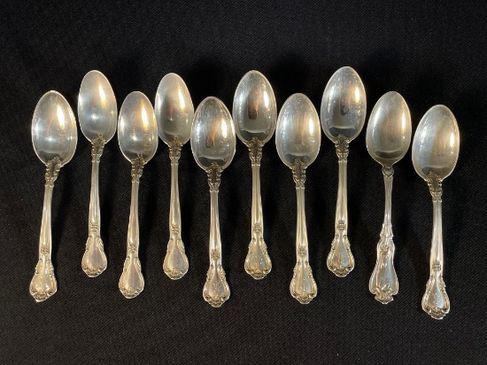 (10) Gorham Chantilly pattern Sterling Silver Spoons