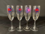 (4) Stemware Glasses Featuring Walla Walla Balloon Stampe
