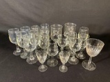 Large Assortment Of Clear Glass Stemware