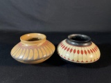Rafael Silviera Mata Ortiz Pottery Bowl, & Terry Jones Wooden Bowl