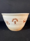Southwestern Kokopelli bowl signed Base