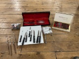 Apetizer Platter w/ Carving Set, Knife Set, H'orderves Labels Etc.