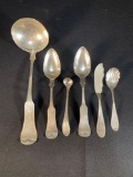 Assorted Pure Coin Silver Flatware