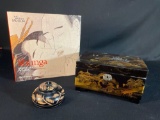 Japanese Laquerware Jewelry Box, Lidded Jar & The British Museum Book Shunga
