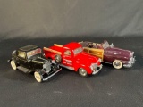 (3) Franklin Mint Die-cast Collectible toy Cars