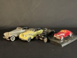 (4) Collectible toy Cars