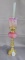Cranberry peg lamp