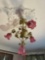 Art Nouveau cranberry 1900's electric chandelier