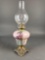 Purple and pink kerosene table lamp