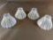 Set of 4 blue opalescent light shades