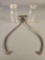 2 early Lewiston embossed Huggins Dairy bottles and a Huggins ice tongs