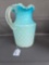 Blue quilted pitcher