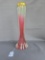 Cranberry cut to clear vase