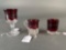 3 ruby flashed souvenir items, Stites, and Nez Perce