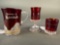 3 ruby flashed souvenir items, Stites, Kamiah and 1893
