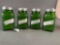 Owens-Illinois/hoosier green glass shakers set of 4