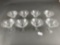 Set of 8 floral etched crystal stems