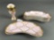 5 piece pink and gold dresser set