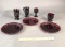 109 pieces ruby red cape cod avon dishes