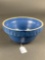 Blue stoneware mixing bowl