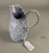 Small blue mottled granite pitcher