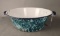 Green mottled granite dish pan