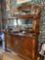 Massive solid Oak buffet with Northwind Carved Face. 1890s