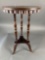 1940's round lamp table, walnut
