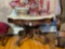 1870's Marble turtle top walnut coffee table