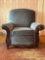 Upholstered easy chair, 1930's recovered