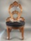 Victorian open carved side chair