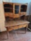 Primitive dough table with bins below and top
