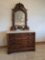 1880's Victorian solid walnut marble top dresser