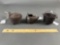 3 cast iron mini dishes