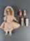 Heuback Kopplesdorf bisque doll and 4 frozen Charlotte dolls