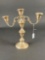 3 light sterling candlabra w/ weighted base