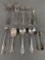 10 pcs fancy silverplate serving pieces