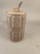 Metal frame Daisy Kerosene container with glass insert