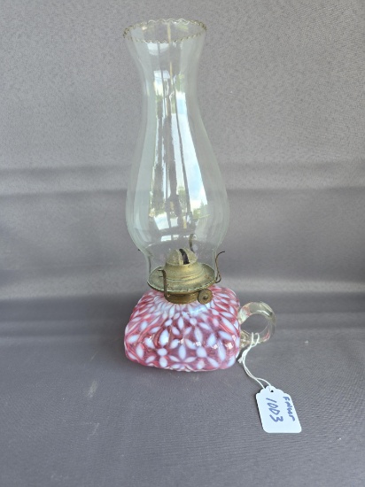 Cranberry snowflake finger lamp