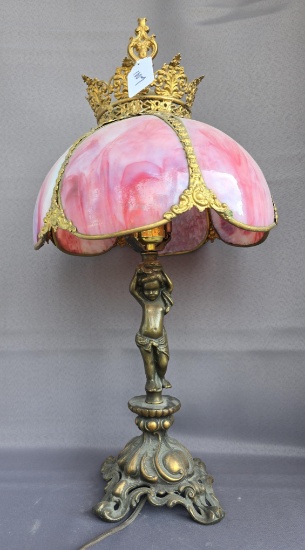 Curved panel electric lamp