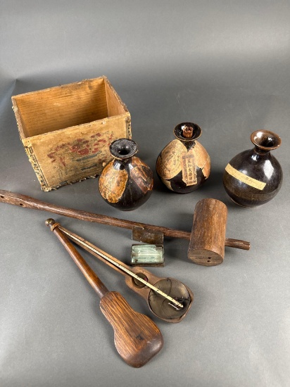 Collection of Chinese items from gold mining days in early Idaho