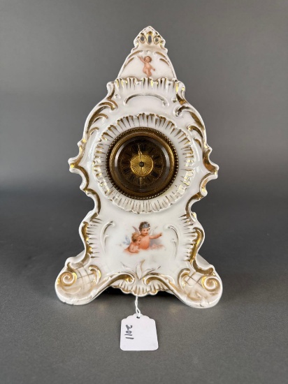 China clock with cherubs