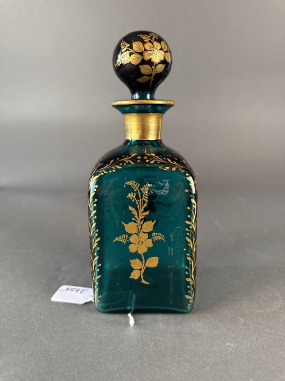 Teal blue decanter Baccarat
